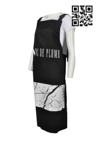 AP077  自訂餐飲圍裙款式    設計LOGO圍裙款式  化妝品 銷售員圍裙 畫家 圍裙  訂做圍裙款式   圍裙製衣廠
